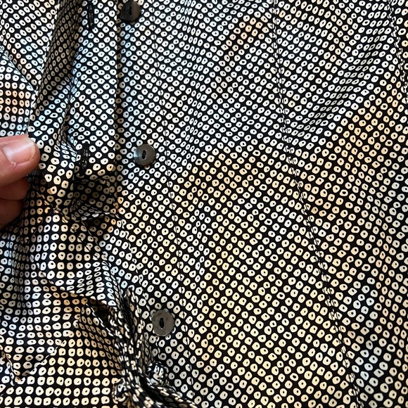 EUC Italian blunauta 3-piece silk set- skirt, tank, cuff linked button-up - Picture 9 of 13